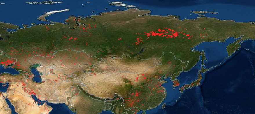 Ρωσία: Δεκάδες φλεγόμενες περιοχές στη Σιβηρία - Έχει ήδη καεί μια έκταση περίπου στο μέγεθος της Ελλάδας