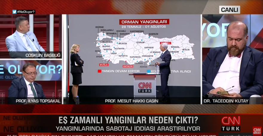 Τουρκία: Νέο παραλήρημα από σύμβουλο του Ερντογάν - «Πίσω από τις φωτιές βρίσκεται η Ελλάδα»