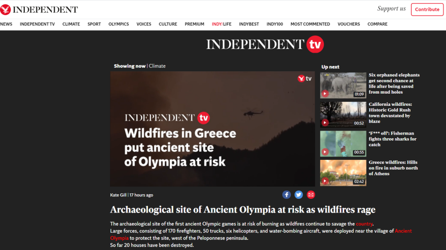 Φωτιές στην Ελλάδα: Σε διεθνή μέσα ενημέρωσης ο πύρινος εφιάλτης - «Δεν έχει τέλος η πύρινη ''κόλαση''», γράφει το Reuters 