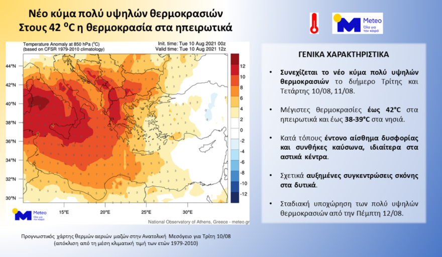 Καιρός: Διήμερο καύσωνα με 42άρια στα ηπειρωτικά και σκόνη από τη Σαχάρα - Νέοι χάρτες του meteo με τις θερμοκρασίες