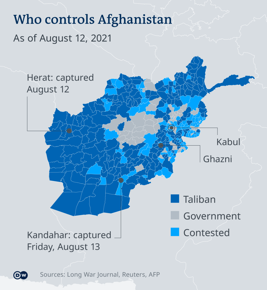 DW: Οι Ταλιμπάν ελέγχουν σχεδόν ολόκληρο το Αφγανιστάν