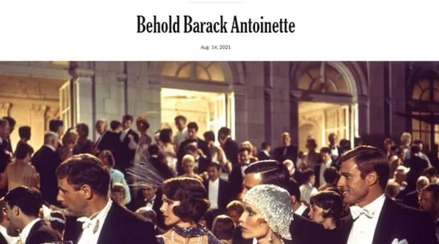 «Μπαράκ... Αντουανέτα»: Αρθρογράφος των New York Times «καρφώνει» τον Ομπάμα για το λαμπερό πάρτι του