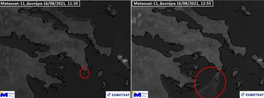 Κερατέα: Ορατός ο καπνός της φωτιάς από το διάστημα - Προβλέψεις του meteo για τις πυρκαγιές (φωτογραφίες)