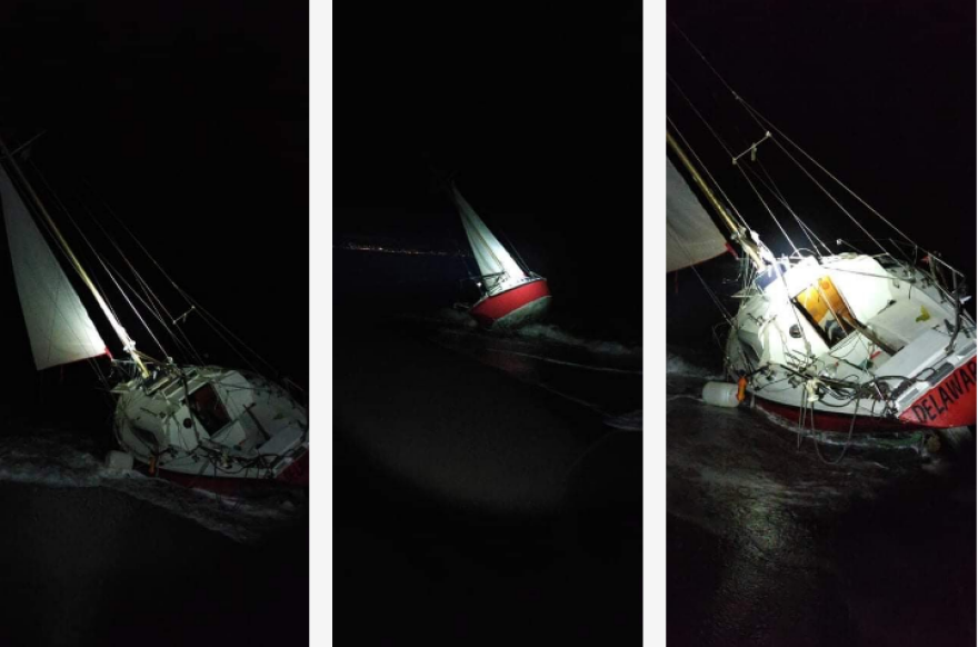 Μεσσηνία: Ακυβέρνητο ιστιοπλοϊκό ξεβράστηκε σε ακτή στην Ελαία