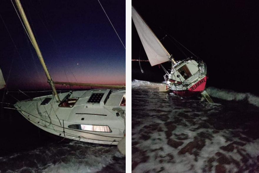 Μεσσηνία: Ακυβέρνητο ιστιοπλοϊκό ξεβράστηκε σε ακτή στην Ελαία