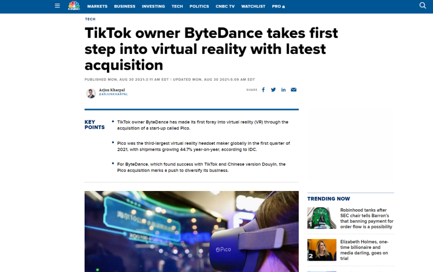 TikTok: Εισέρχεται στην εικονική πραγματικότητα