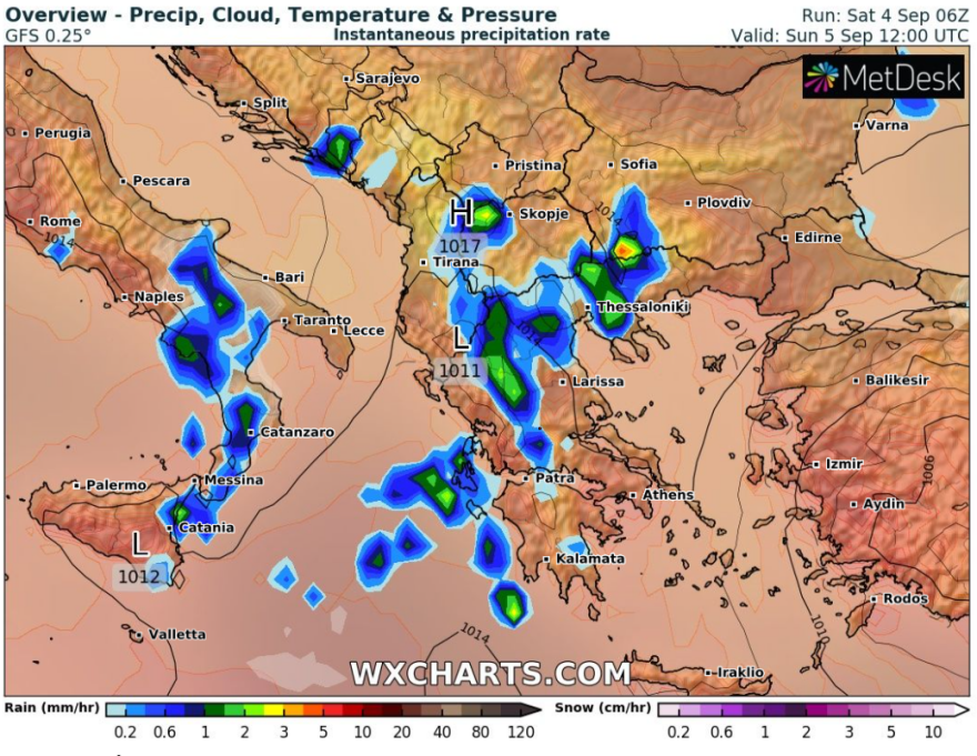 Καιρός: Ερχονται έντονα καιρικά φαινόμενα από τα δυτικά - Κίνδυνος για πλημμύρες στις καμένες περιοχές