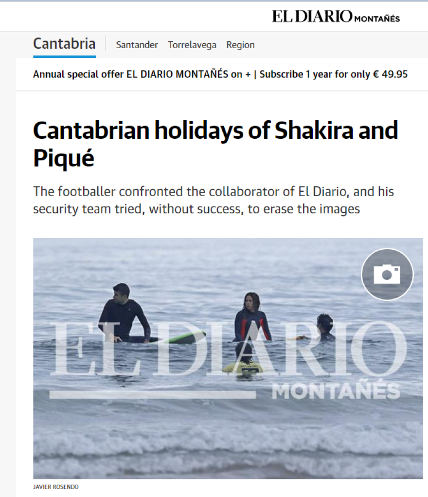 Φωτογράφος κατήγγειλε επίθεση από τον... τραυματισμένο Πικέ που έκανε σέρφινγκ!