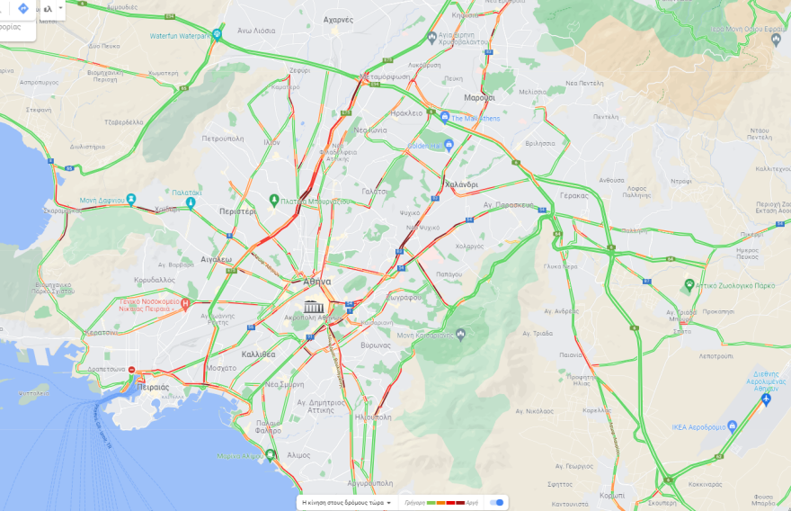 Κίνηση στους δρόμους: Πού έχει μποτιλιάρισμα τώρα στην Αθήνα, καθυστερήσεις επί της Κηφισίας - Live εικόνα