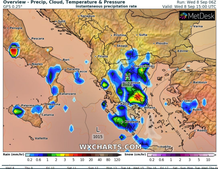 Καιρός: Επιδείνωση με βροχές, καταιγίδες και χαλάζι τις επόμενες ώρες - Σε ισχύ το έκτακτο δελτίο