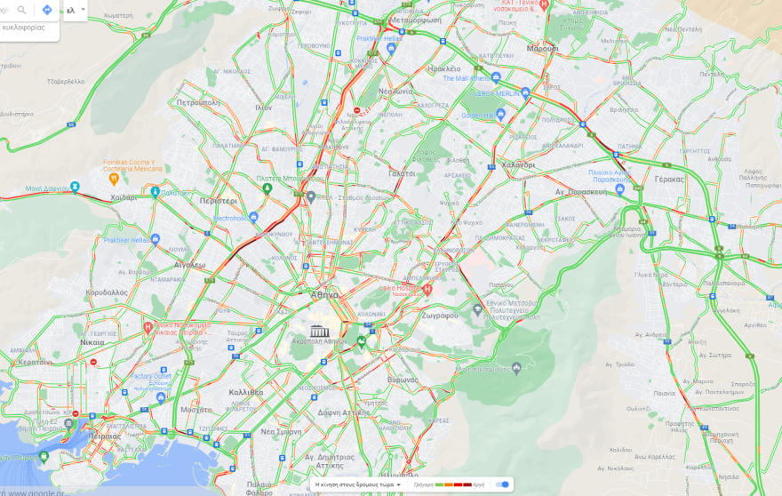 Κίνηση στους δρόμους: Πού έχει μποτιλιάρισμα τώρα στην Αθήνα - Live εικόνα