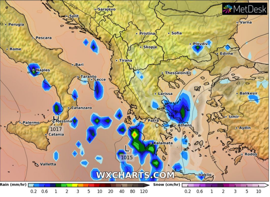 Καιρός - «Ψυχρή Λίμνη»: Πού κινείται τώρα η κακοκαιρία - Καταιγίδες και κίνδυνος για πλημμύρες σε πυρόπληκτες περιοχές