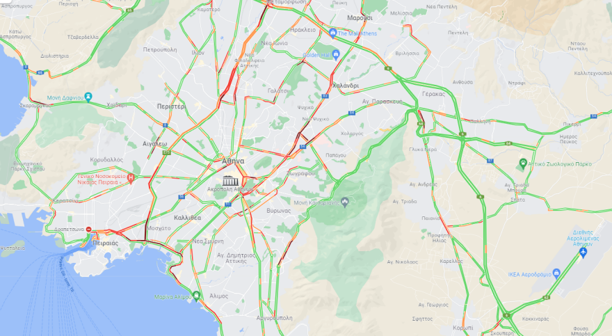 Κίνηση στους δρόμους: Μποτιλιάρισμα στους δρόμους με ανοιχτά σχολεία - Δείτε live 
