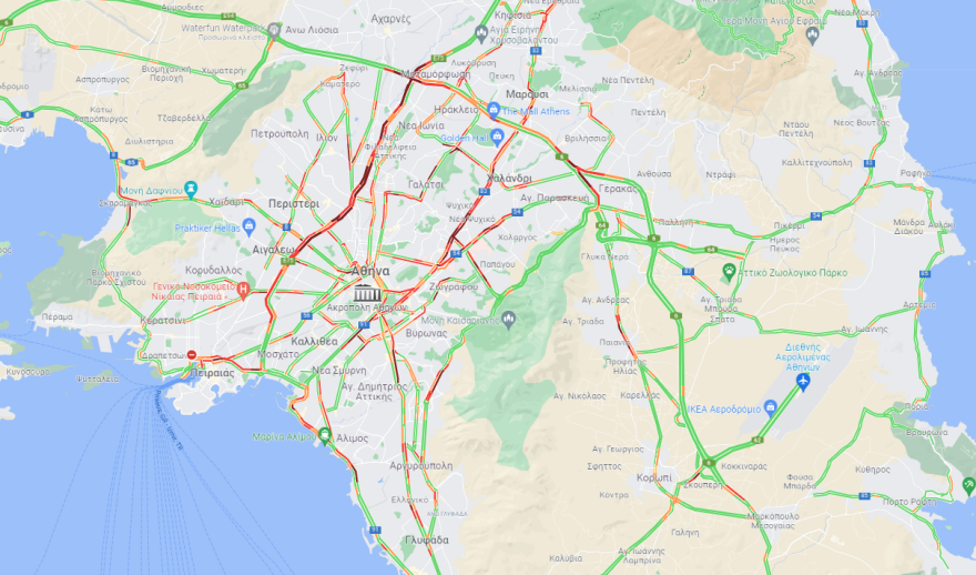 Κίνηση στους δρόμους: Πού εντοπίζονται προβλήματα, μποτιλιάρισμα στην Αθηνών - Λαμίας