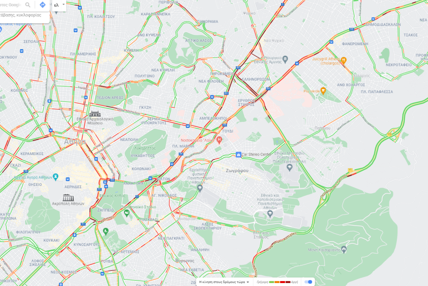 Κίνηση στους δρόμους: Μποτιλιάρισμα στο κέντρο, πού υπάρχουν καθυστερήσεις - Live η κίνηση τώρα