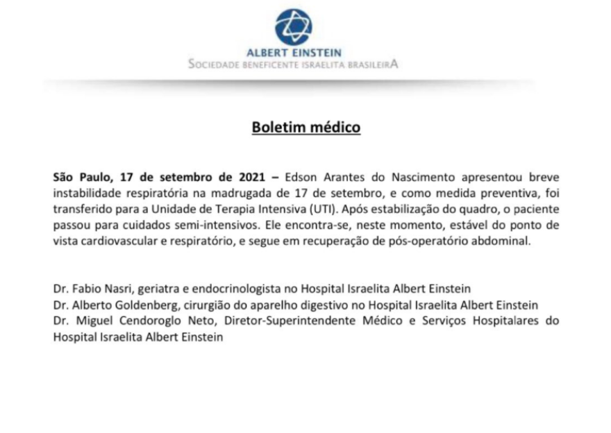 Πελέ: Ξανά στην εντατική ο θρύλος του παγκοσμίου ποδοσφαίρου - Τι αναφέρει το νοσοκομείο