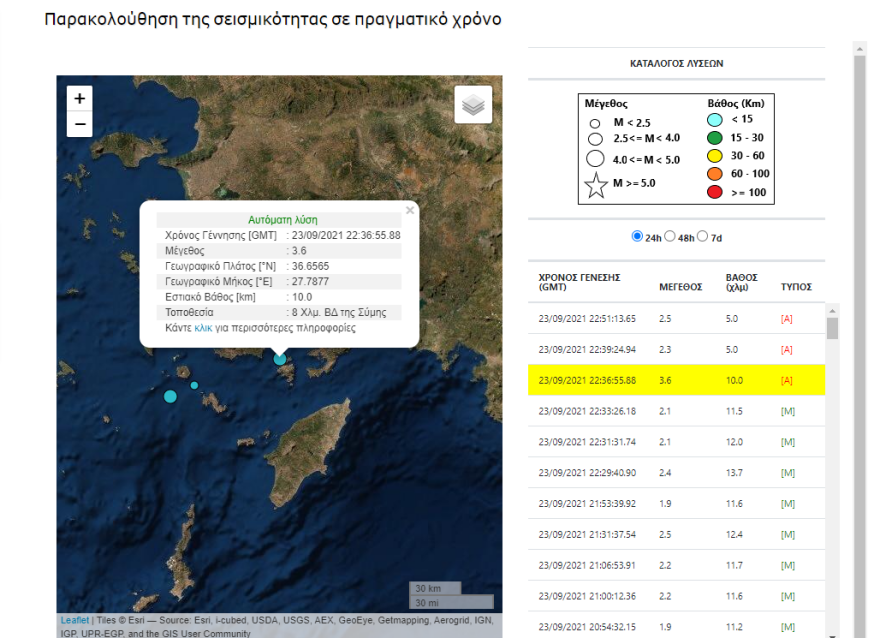 Σεισμική δόνηση 3,6 Ρίχτερ «ξύπνησε» τη Σύμη