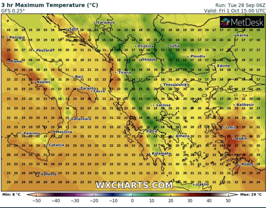 Καιρός: Έρχονται χαμηλές θερμοκρασίες για ένα δεκαήμερο - Οι εκτιμήσεις για τις πρώτες ημέρες του Οκτώβρη