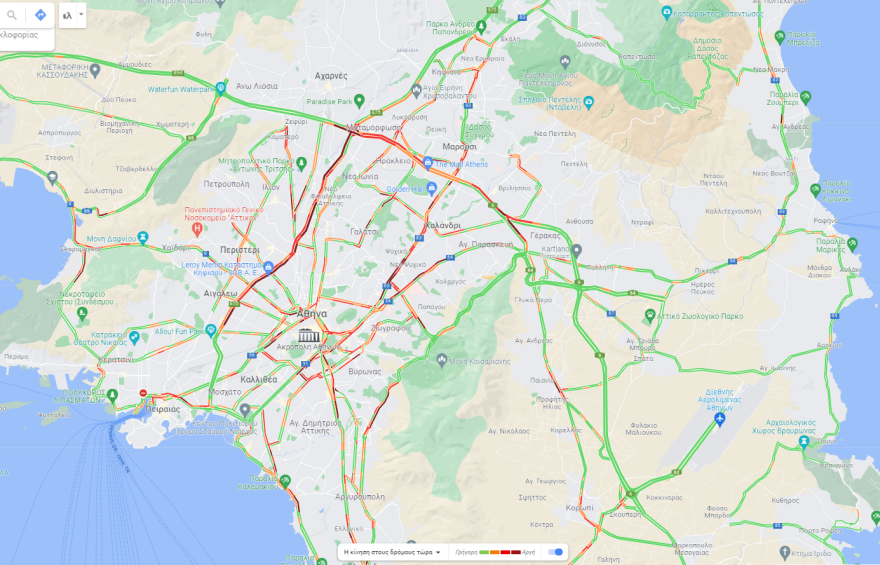 Κίνηση στους δρόμους: Μποτιλιάρισμα στον Κηφισό από νωρίς το πρωί - Live εικόνα