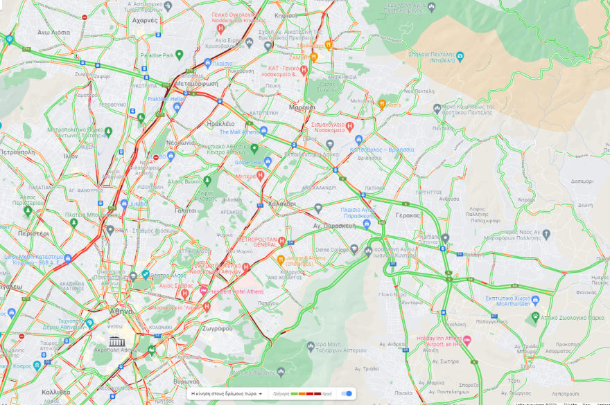 Κίνηση στους δρόμους: Σε ποιους δρόμους της Αθήνας έχει μποτιλιάρισμα τώρα