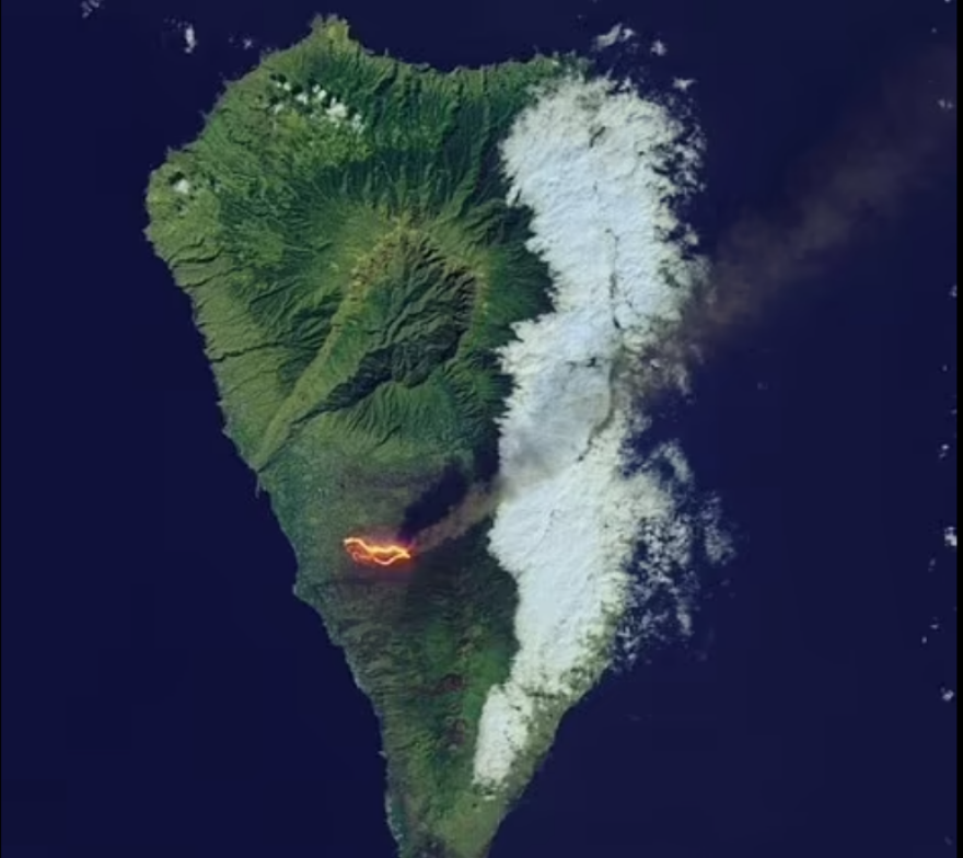 Λα Πάλμα: Νέο ποτάμι λάβας από το ηφαίστειο Κούμπρε Βιέχα - Εντυπωσιακές εικόνες από το διάστημα