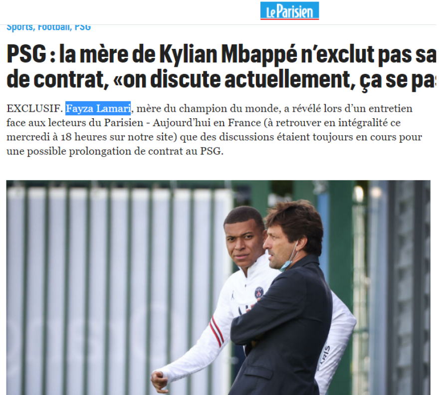 «Σε καλό δρόμο οι επαφές με την Παρί για την ανανέωση» λέει η μητέρα του Εμπαπέ