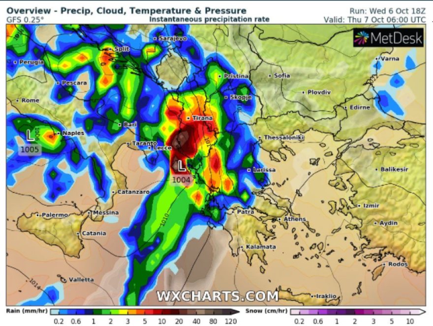 Κακοκαιρία «Αθηνά»: Καταιγίδες, χαλαζοπτώσεις και θυελλώδεις άνεμοι - Δείτε πού θα είναι έντονα τα φαινόμενα
