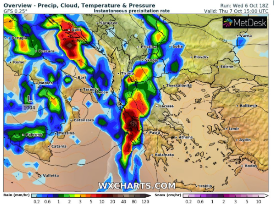 Κακοκαιρία «Αθηνά»: Καταιγίδες, χαλαζοπτώσεις και θυελλώδεις άνεμοι - Δείτε πού θα είναι έντονα τα φαινόμενα