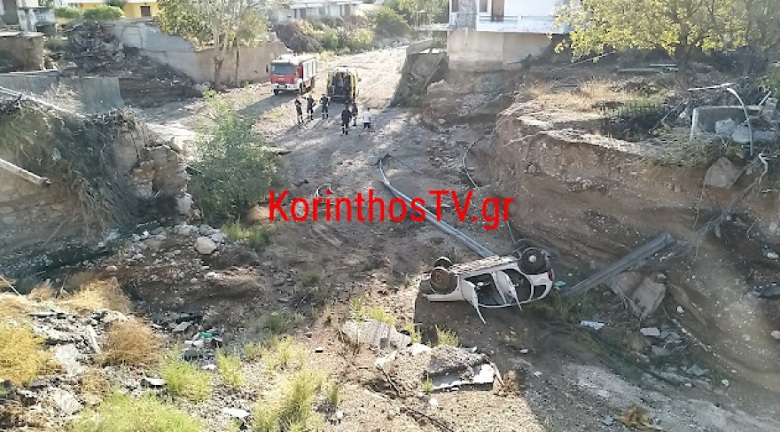 Σοκαριστικό ατύχημα στην Κινέτα: Έπεσε με το αυτοκίνητο από ύψος 12 μέτρων και βγήκε σώος!