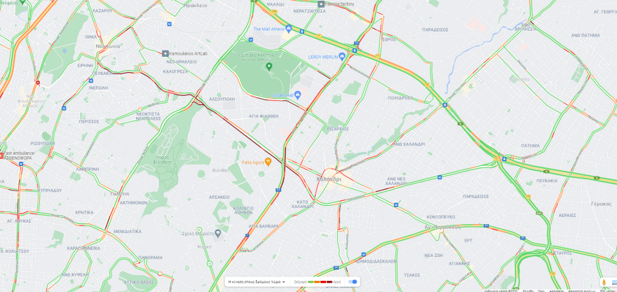 Χάος στους δρόμους από Χαλάνδρι μέχρι Γαλάτσι από την καθίζηση στην Παπανικολή