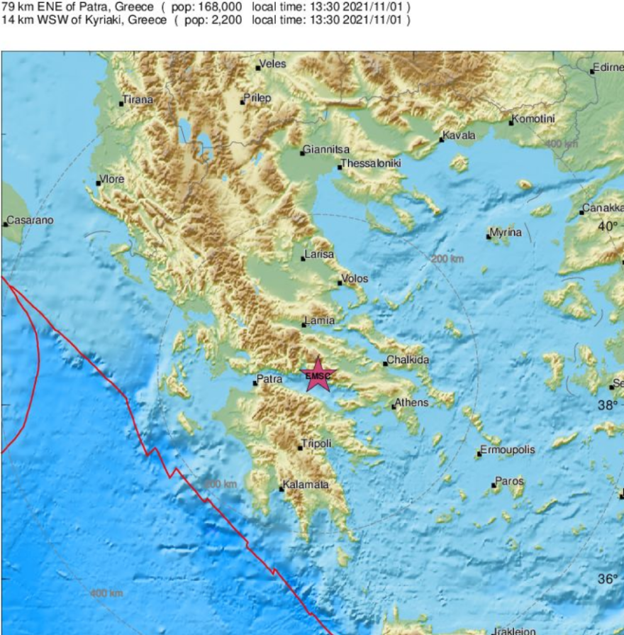 Σεισμός τώρα 4,1 Ρίχτερ στο Γαλαξίδι: Καθησυχαστικός ο Λέκκας, δεν αναμένεται μεγαλύτερη δόνηση στην περιοχή