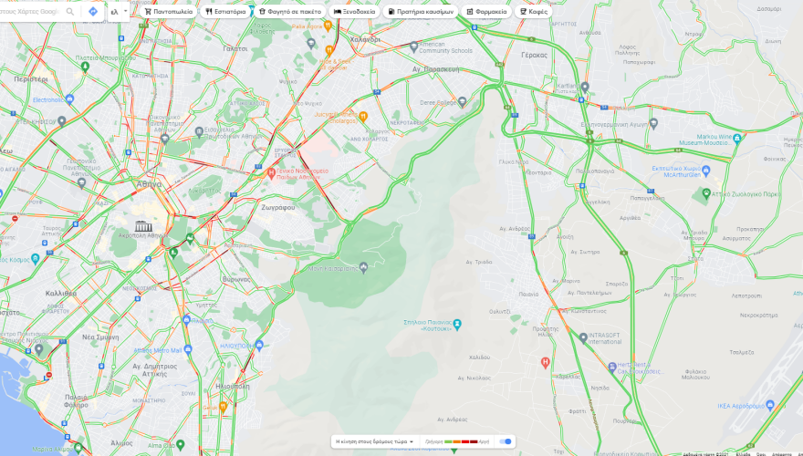 Κίνηση στους δρόμους: Πού έχει κίνηση τώρα στην Αθήνα - Live εικόνα