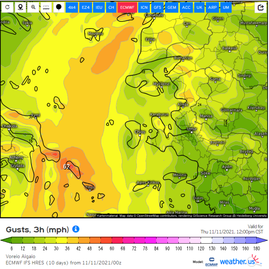 Καιρός: Υποχωρούν οι ισχυροί άνεμοι από το βράδυ - Κυριακή με καταιγίδες και πτώση της θερμοκρασίας
