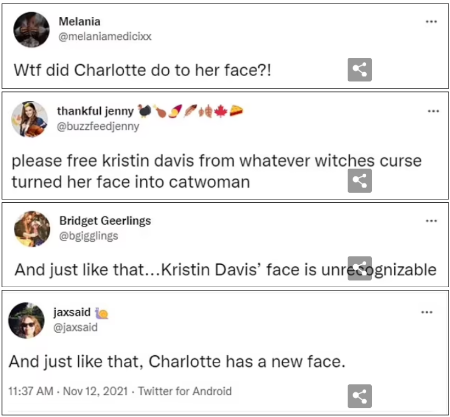 Η Κριστίν Ντέιβις του «Sex and the City» έγινε μια... άλλη από τις αισθητικές επεμβάσεις