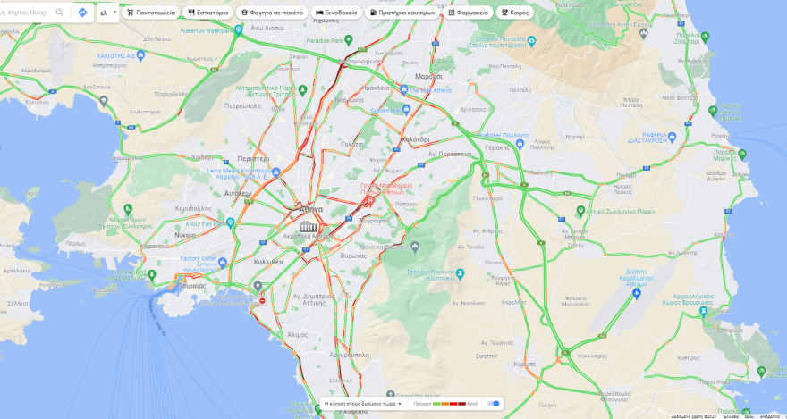 Κίνηση στους δρόμους: Μποτιλιάρισμα τώρα σε πολλούς δρόμους της Αττικής, μετ’ εμποδίων και αύριο οι μετακινήσεις