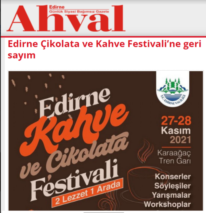 Τουρκία: Διαφημίζουν στα ελληνικά το «Φεστιβάλ καφέ και σοκολάτας» της Αδριανούπολης