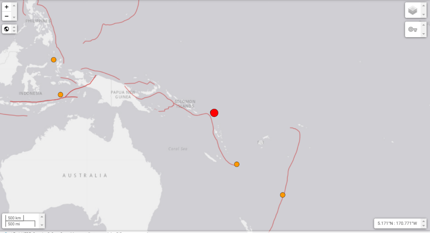 Σεισμός τώρα 6,1 Ρίχτερ στα νησιά Σάντα Κρουζ, στον Ειρηνικό Ωκεανό