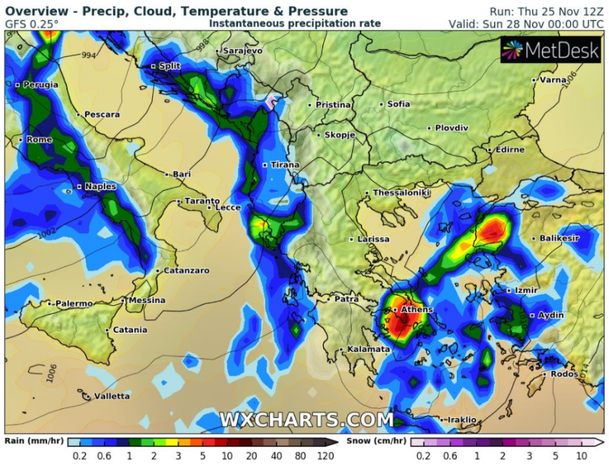 Καιρός: Κακοκαιρία μέχρι και την Τρίτη με ισχυρές καταιγίδες από τα δυτικά, επικίνδυνες βροχές και στην Αττική 