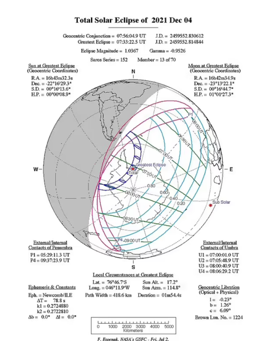 NASA: Μέσα στην εβδομάδα η μοναδική ολική έκλειψη ηλίου για το 2021