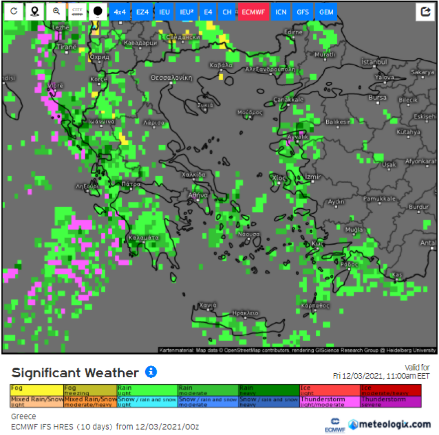 Καιρός: Πώς θα κινηθεί η κακοκαιρία τις επόμενες ώρες, πότε επηρεάζεται η Αττική - Νέοι χάρτες και βίντεο
