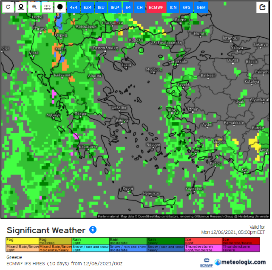 Καιρός: Κακοκαιρία με καταιγίδες και χαλάζι στην Αττική από τη νύχτα, βροχές και ισχυροί άνεμοι σχεδόν σε όλη τη χώρα