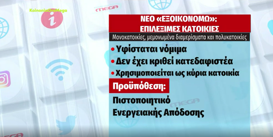 Νέο «Εξοικονομώ»:  Έναρξη στις 13 Δεκεμβρίου, οι επιλέξιμες δαπάνες και τα κριτήρια