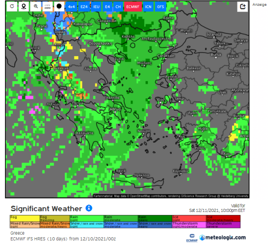 Καιρός: Σε εξέλιξη το πρώτο «κύμα» κακοκαιρίας, δείτε σε χάρτες ποιες περιοχές επηρεάζονται τις επόμενες ώρες