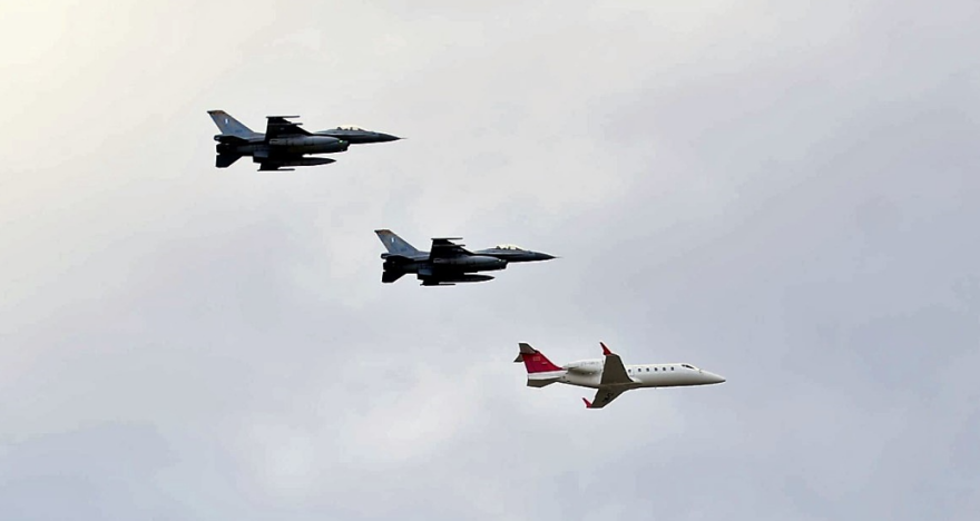 Δείτε φωτογραφίες από την τελετή ανάληψης της αστυνόμευσης του εναέριου χώρου των Σκοπίων από το ΝΑΤΟ