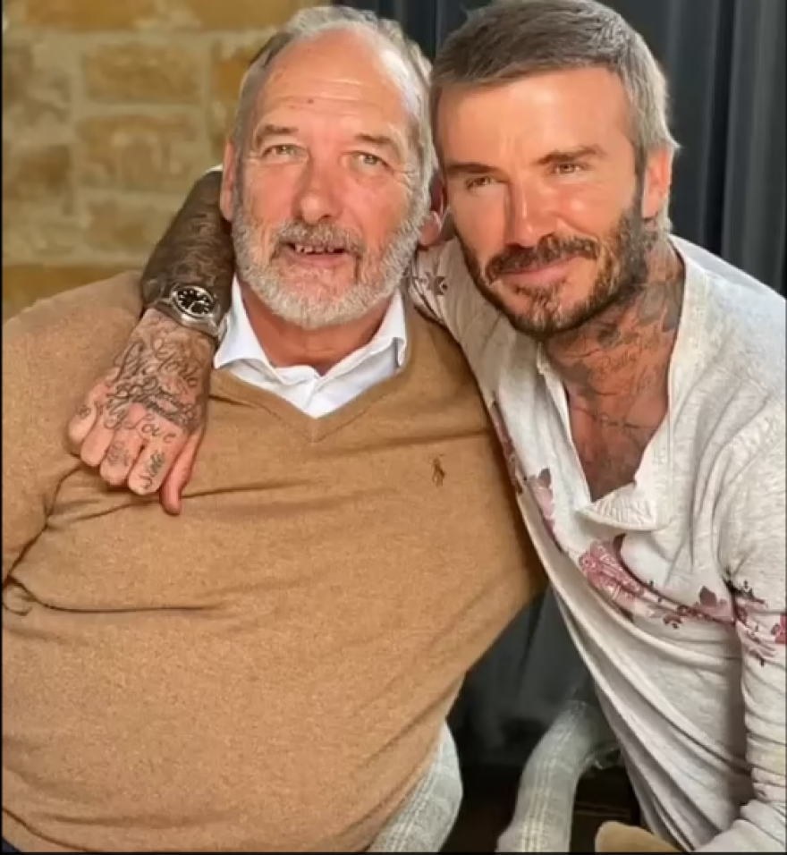 Ο Ντέιβιντ Μπέκαμ κουμπάρος στον γάμο του 73χρονου πατέρα του με την εκατομμυριούχο Χίλαρι Μέρεντιθ