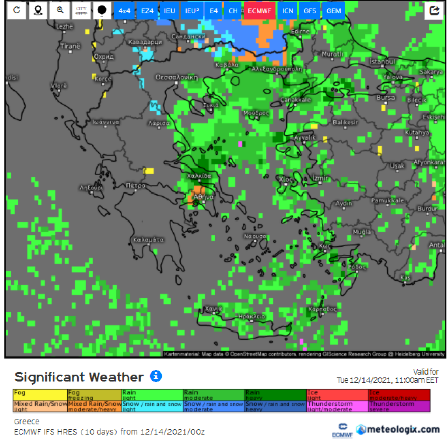 Καιρός: Χιονίζει σε Βίλια και Ιπποκράτειο πολιτεία, δείτε live εικόνα από τα πρώτα χιόνια στην Πάρνηθα