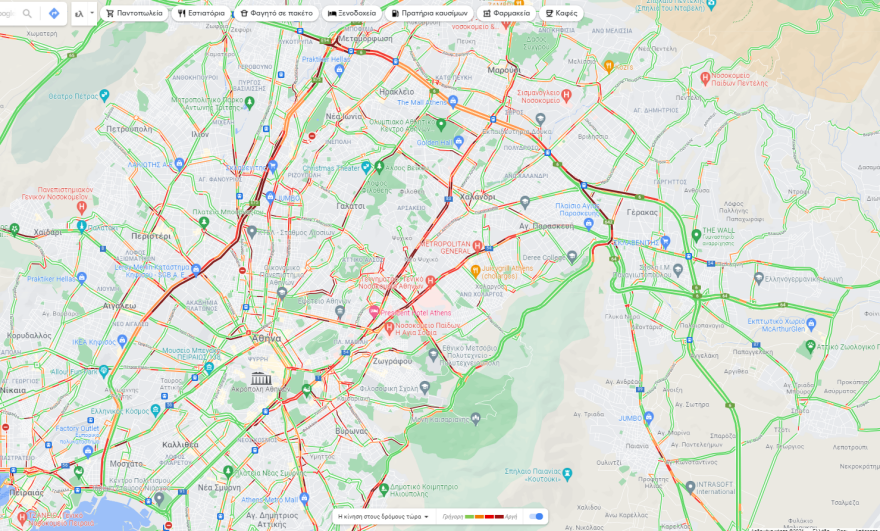Κίνηση στους δρόμους: Μποτιλιάρισμα σε Κηφισό και Κηφισίας, δείτε που έχει κίνηση τώρα στην Αττική Οδό 