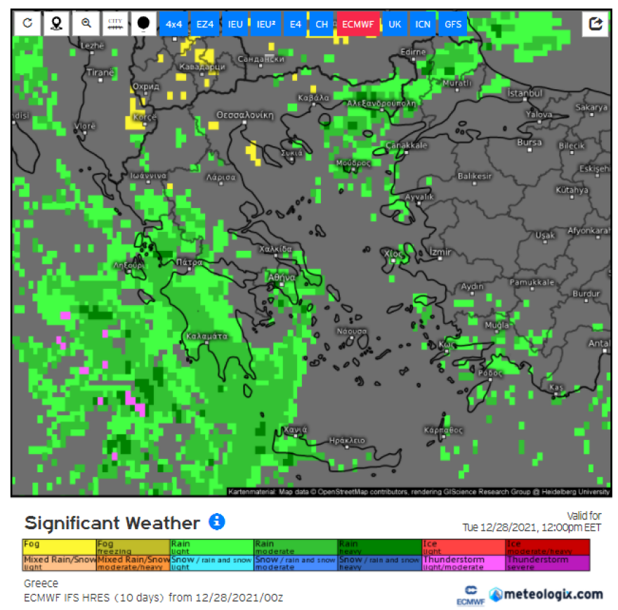Καιρός: Ισχυρές καταιγίδες σήμερα σε δυτική και νότια Πελοπόννησο, βροχές και στην Αττική