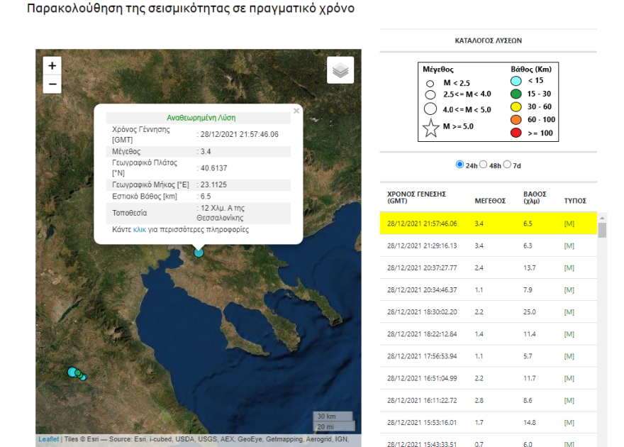 Σεισμός 3,4 Ρίχτερ «κούνησε» τη Θεσσαλονίκη