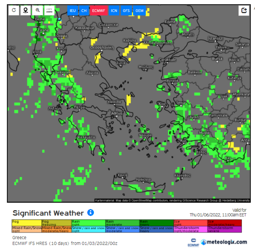 Καιρός: Υψηλές για την εποχή θερμοκρασίες και την Τρίτη, λίγο πριν τον ερχομό της νέας κακοκαιρίας